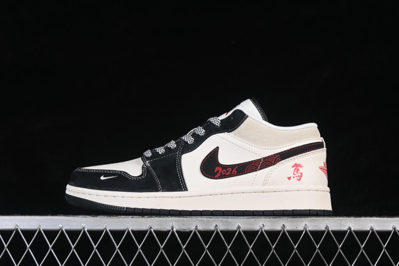 Nike Air Jordan 1 Low AJ1 Year of the Horse Special Edition Premium Custom Low-Top Retro Basketball Shoes - JJ5908-001