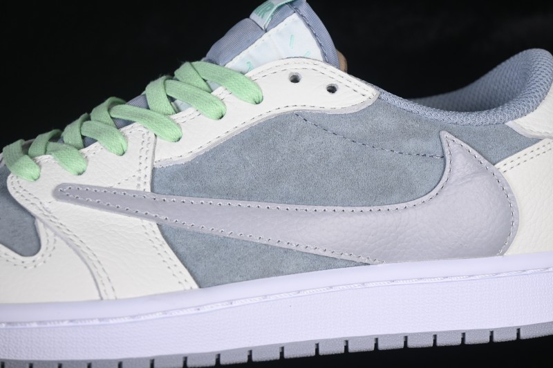 Nike Travis Scott x Air Jordan 1 Low OG Retro Basketball Shoes with Reverse Swoosh Design - HQ2004-400