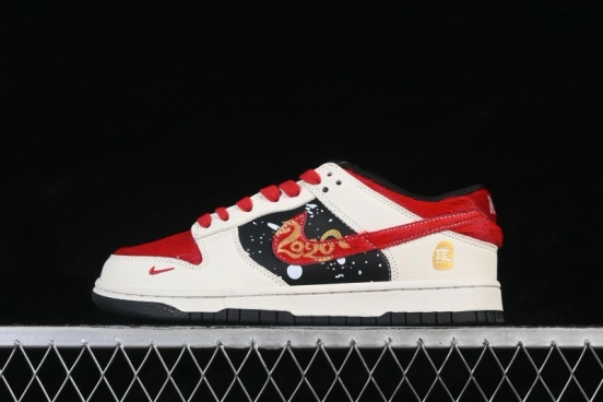 Nike SB Dunk Low Year of the Horse Premium White Gold Horsehair Skateboarding Shoes - DS6608-019