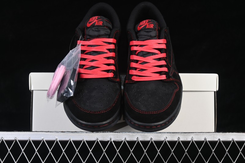 Nike Travis Scott Air Jordan 1 Low OG Retro Basketball Shoes with Reverse Swoosh - DM7866-003