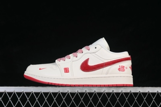 Nike Air Jordan 1 Low Year of the Horse Limited Edition Premium Casual Basketball Shoes - MZ9588-845
