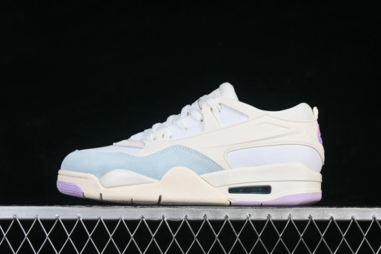 Nike Air Jordan 4 Remastered AJ4 Retro Trainers with Mixed Textile, Leather and Suede Upper - IB7408-133