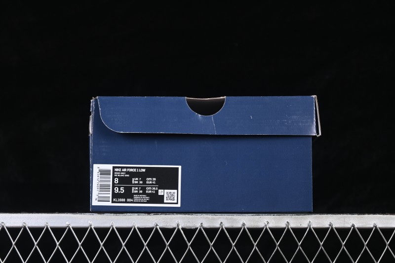 Nike Air Force 1 '07 Low LV Collaboration Grey Blue Pigskin Leather Casual Sneakers - KL1688-004