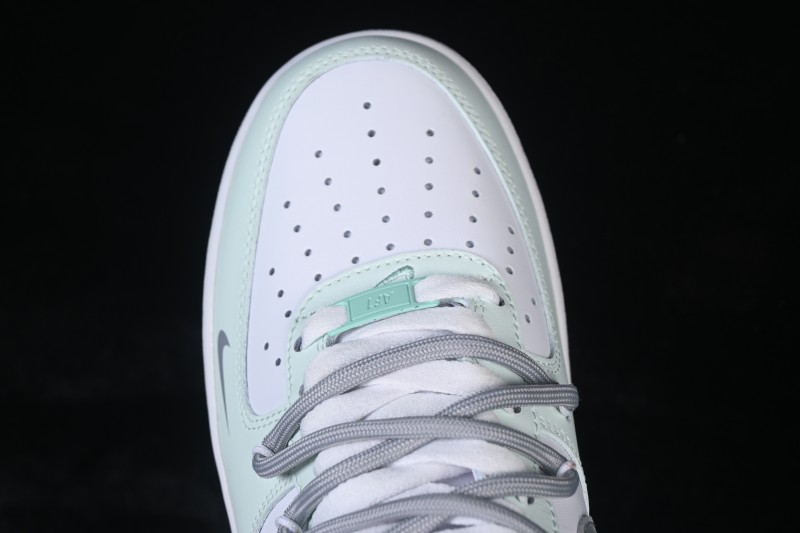 Nike Air Force 1 '07 Low Casual Skateboarding Shoes with Cloud White Mint Accents - XX7981-476