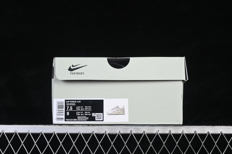 Nike Air Force 1 '07 Low Hand-Painted Band-Aid Sneakers with Retro Distressed Leather - YD2425-066