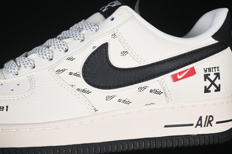 Nike Air Force 1 '07 Low Collaborative Edition Black Swoosh Casual Skateboarding Shoes - SM6668-117