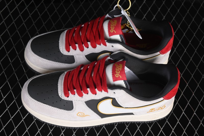 Nike Air Force 1 '07 Low Chinese New Year Limited Edition White Grey Running Shoes - KD1688-006