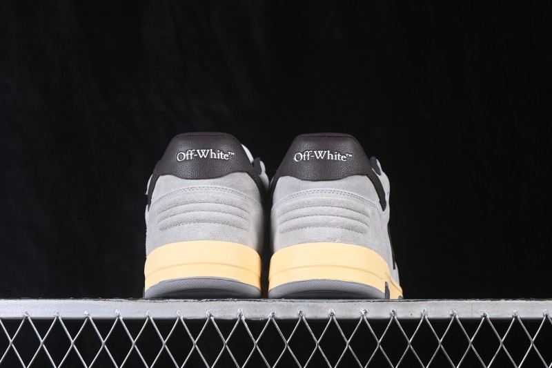 Off-White Out of Office Low-Top Fashion Skate Shoes in Taupe - WME5