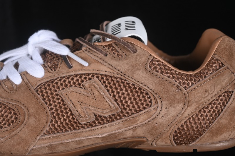 MiuMiu x New Balance 530 Retro Low-Top Casual Lifestyle Shoes with Deconstructed Design and Dual Laces - AJD4