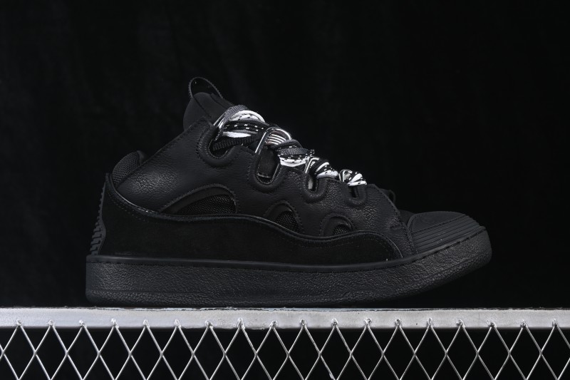 Lanvin Two-Tone Lace-Up Low-Top Casual Sneakers - AJE5