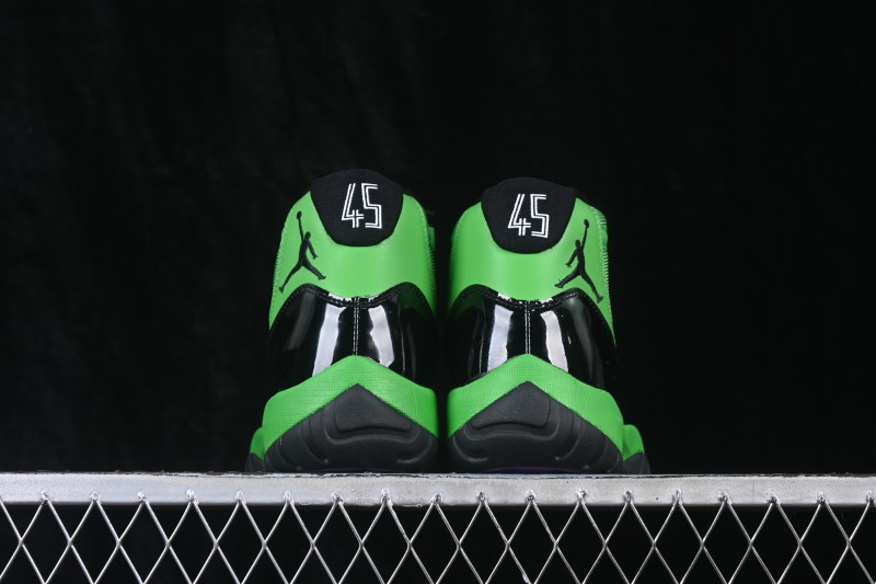 Air Jordan 11 Retro AJ11 Black Green Basketball Shoes - CT8012-310