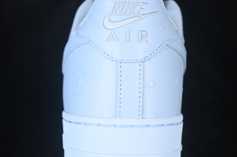 Nike Air Force 1 Low Travis Scott Cactus Jack Ice Blue Ostrich Leather Sneakers - JF7727-400