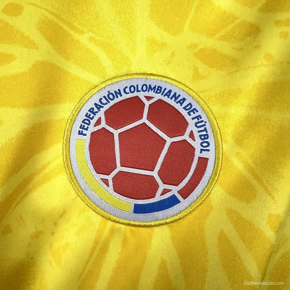 2026 Mens Colombia World Cup Home Long Sleeve Jersey