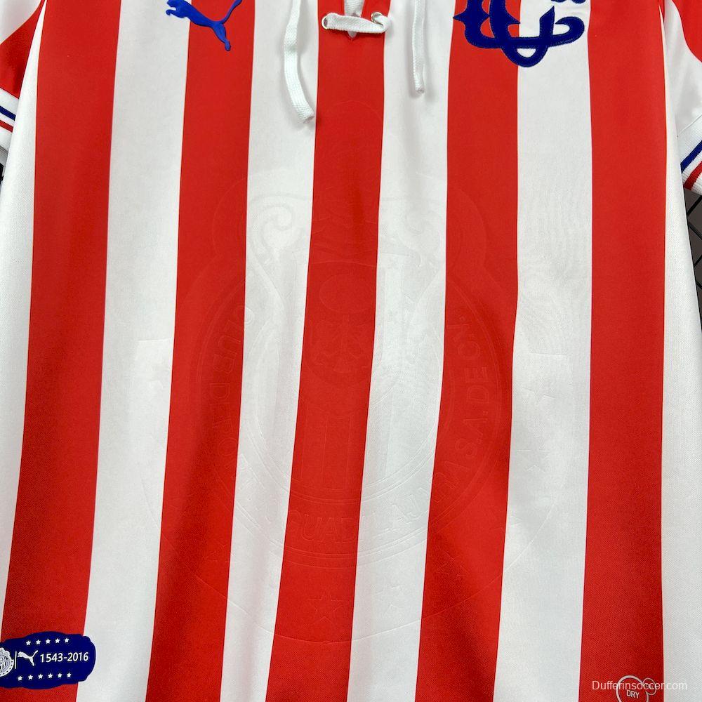 2016/17 Retro Chivas Guadalajara 110th Anniversary Jersey