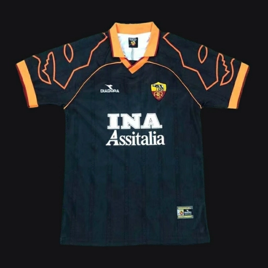 Retro 99/00 AS Roma Away Black Jersey