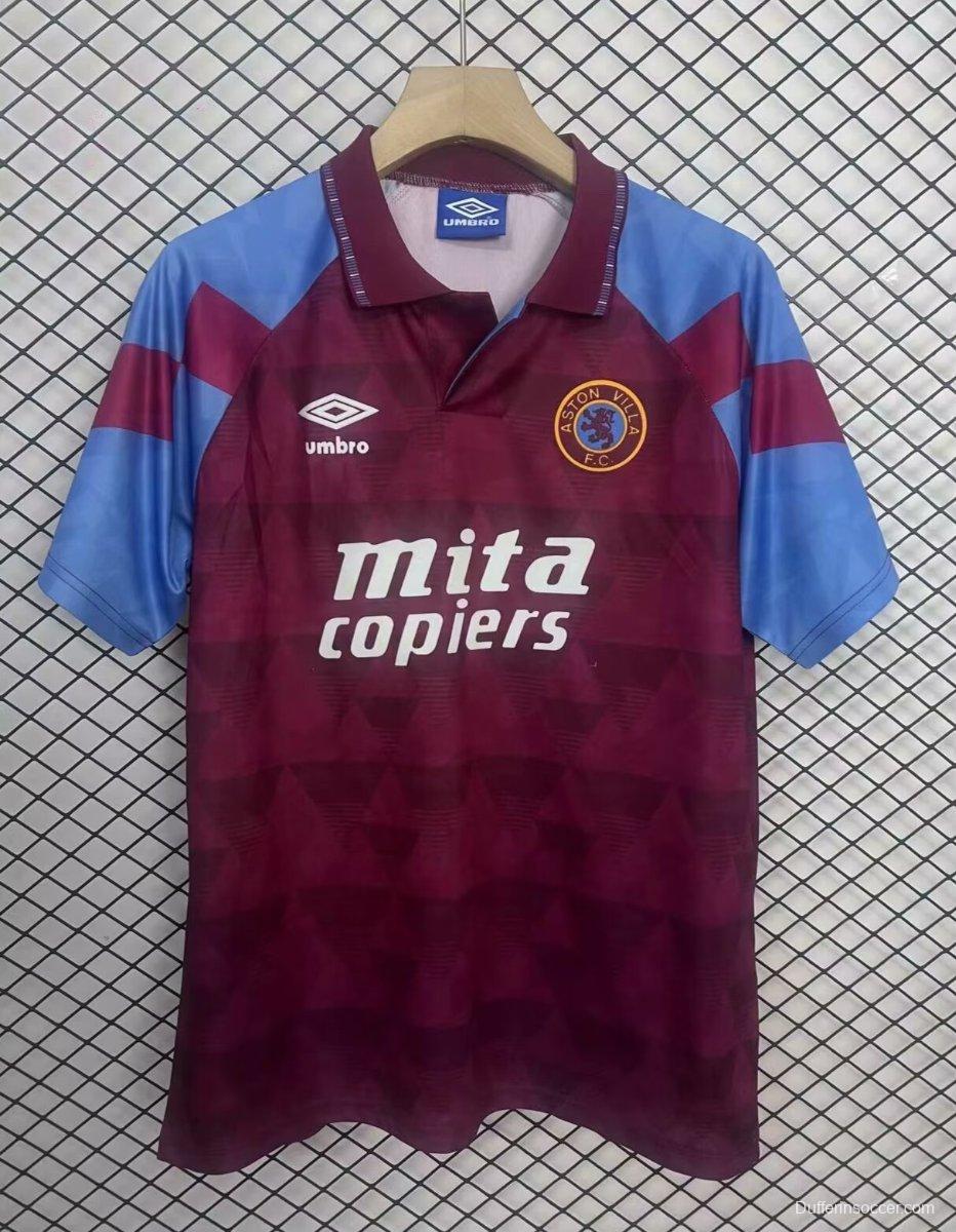 Retro 90/92 Aston Villa Home Jersey