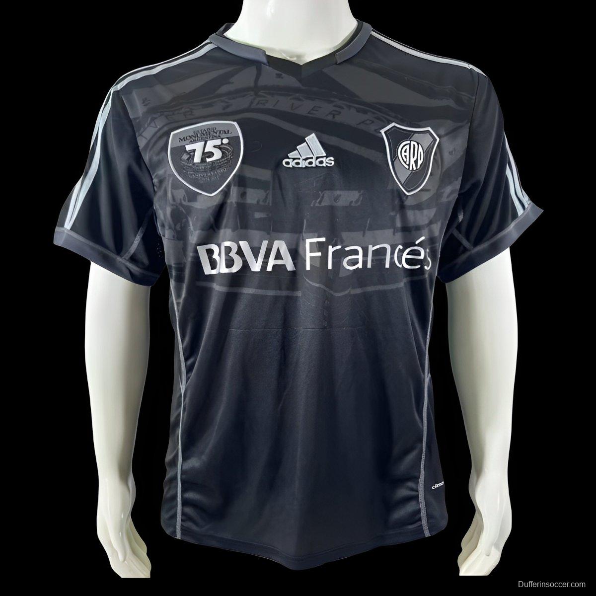 Retro 13/14 River Plate 75Th Anniversary Black Jersey