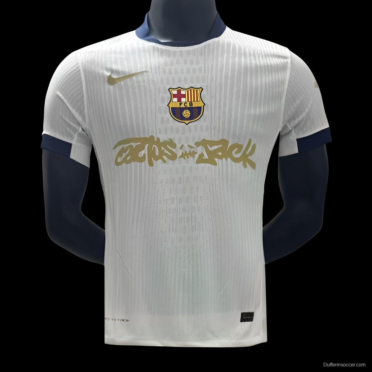 24/25 Barcelona x Travis Scott White Jersey