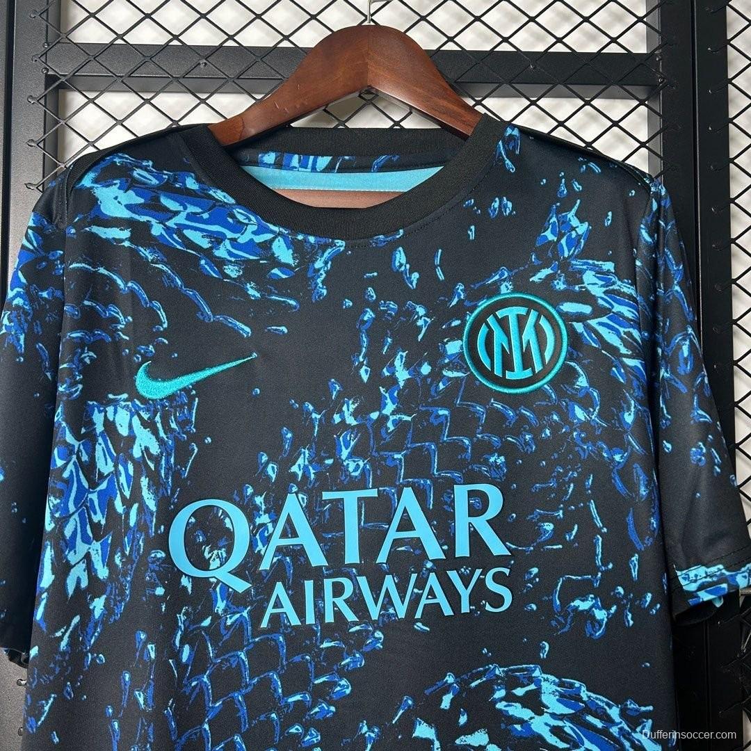 25/26 Inter Milan Black with Blue Snake Pattern Jersey