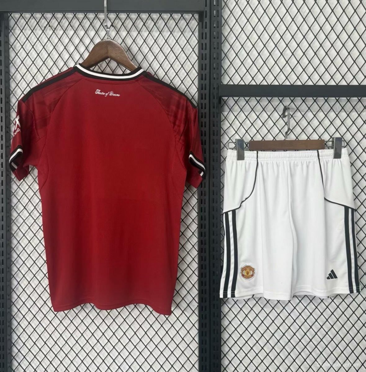 25/26 Kids Manchester United Home Jersey