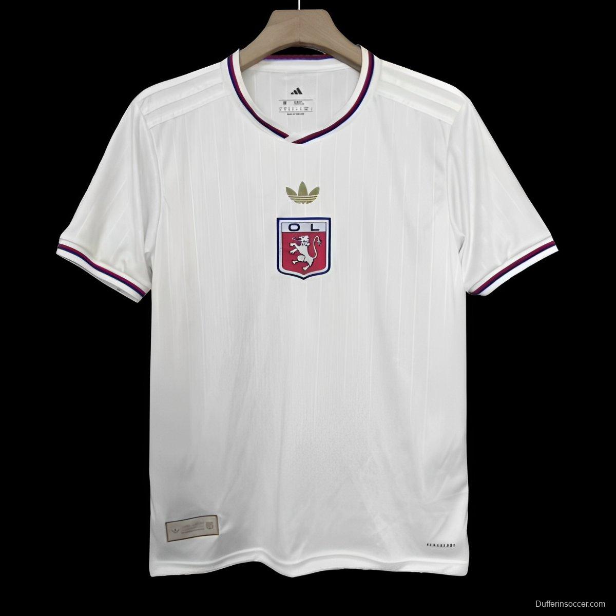 25/26 Olympique Lyonnais WHITE Anniversary Jersey
