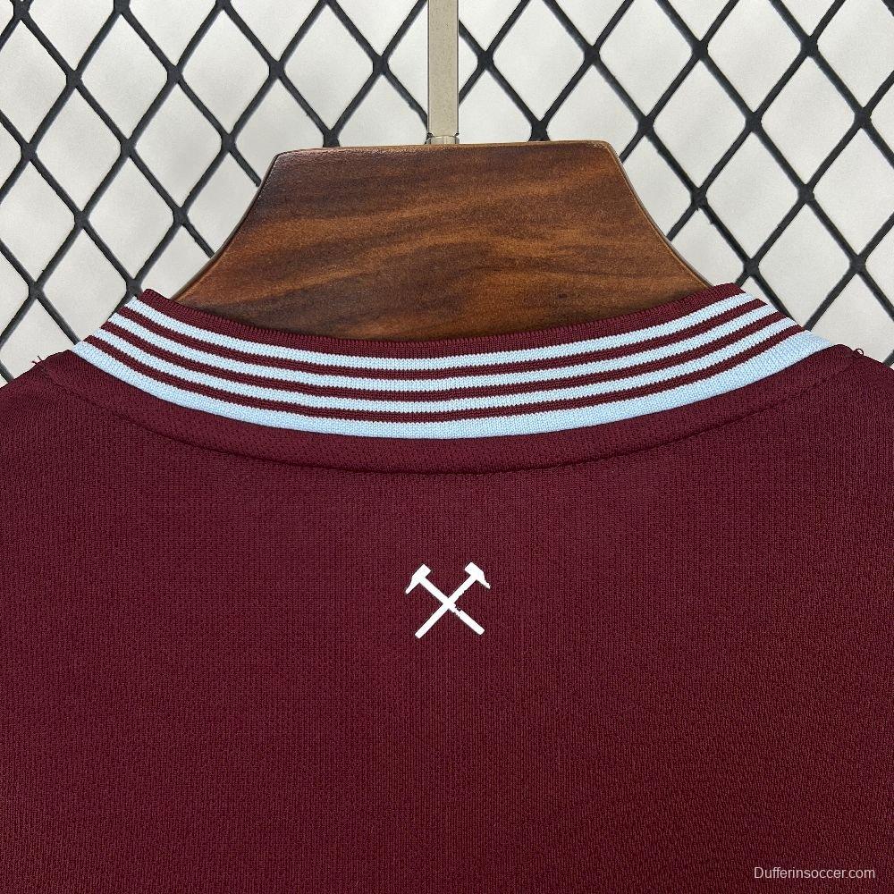 25/26 west Ham United Home Jersey