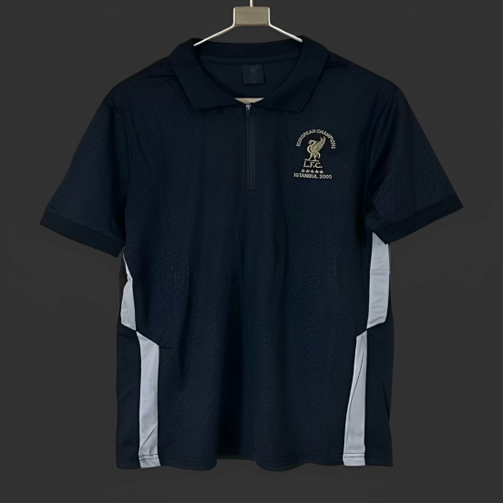 25/26 Liverpool Istanbul 2005 Print Polo Black Jersey