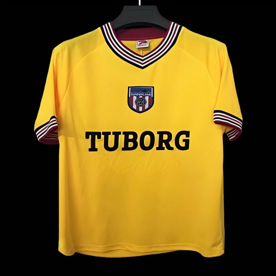 Retro 86/87 Sunderland Patrick Third Yellow Jersey