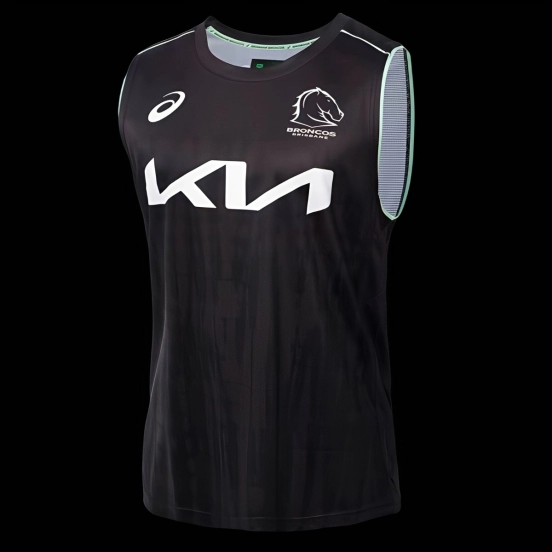 25/26 Brisbane Broncos Black Training Vest