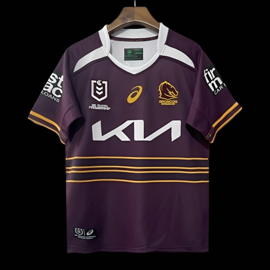 25/26 Brisbane Broncos Maroon with Gold Stripes Jersey