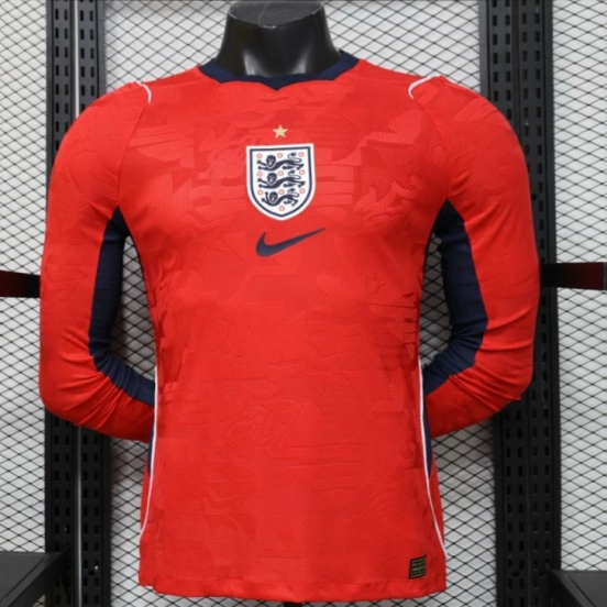 Player Version 26/27 England Away Red Long Sleeve Jersey