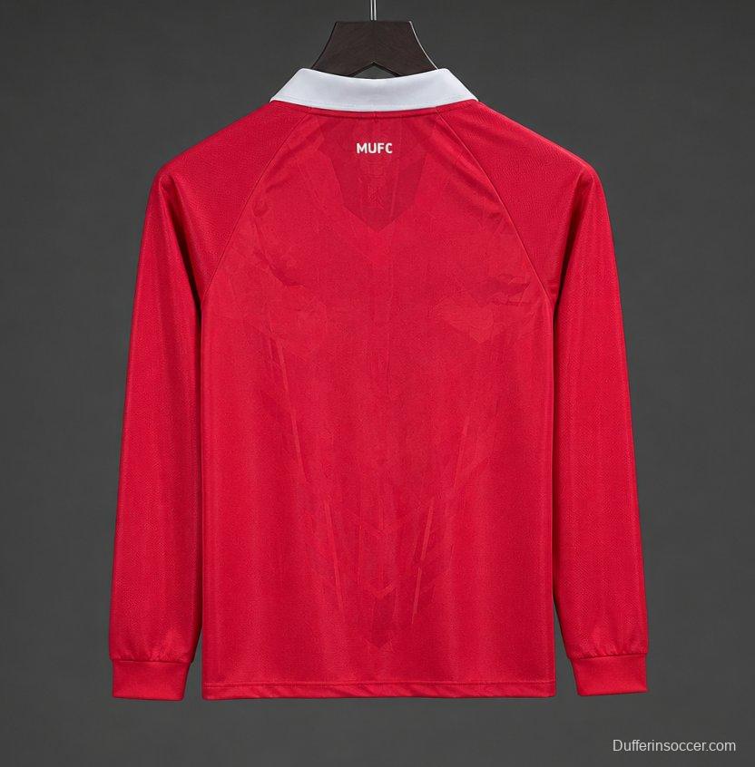 Retro 10/11 Manchester United Home Long Sleeve Jersey