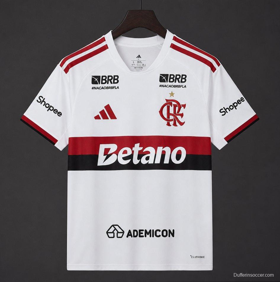26/27 Flamengo Away Jersey With Full Sponsor