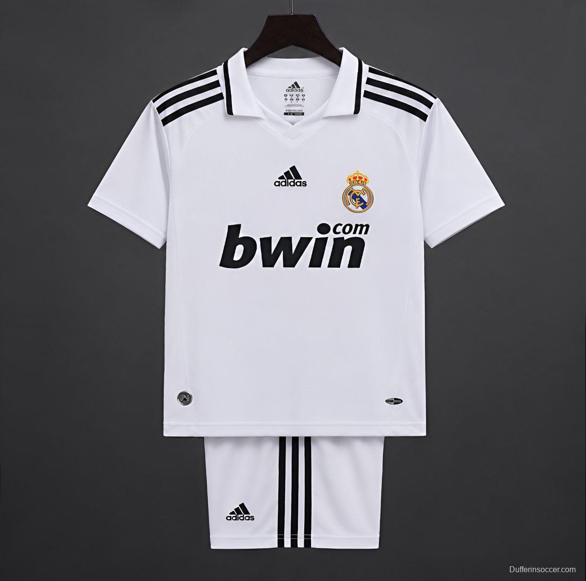 Retro Kids 08/09 Real Madrid Home Jersey
