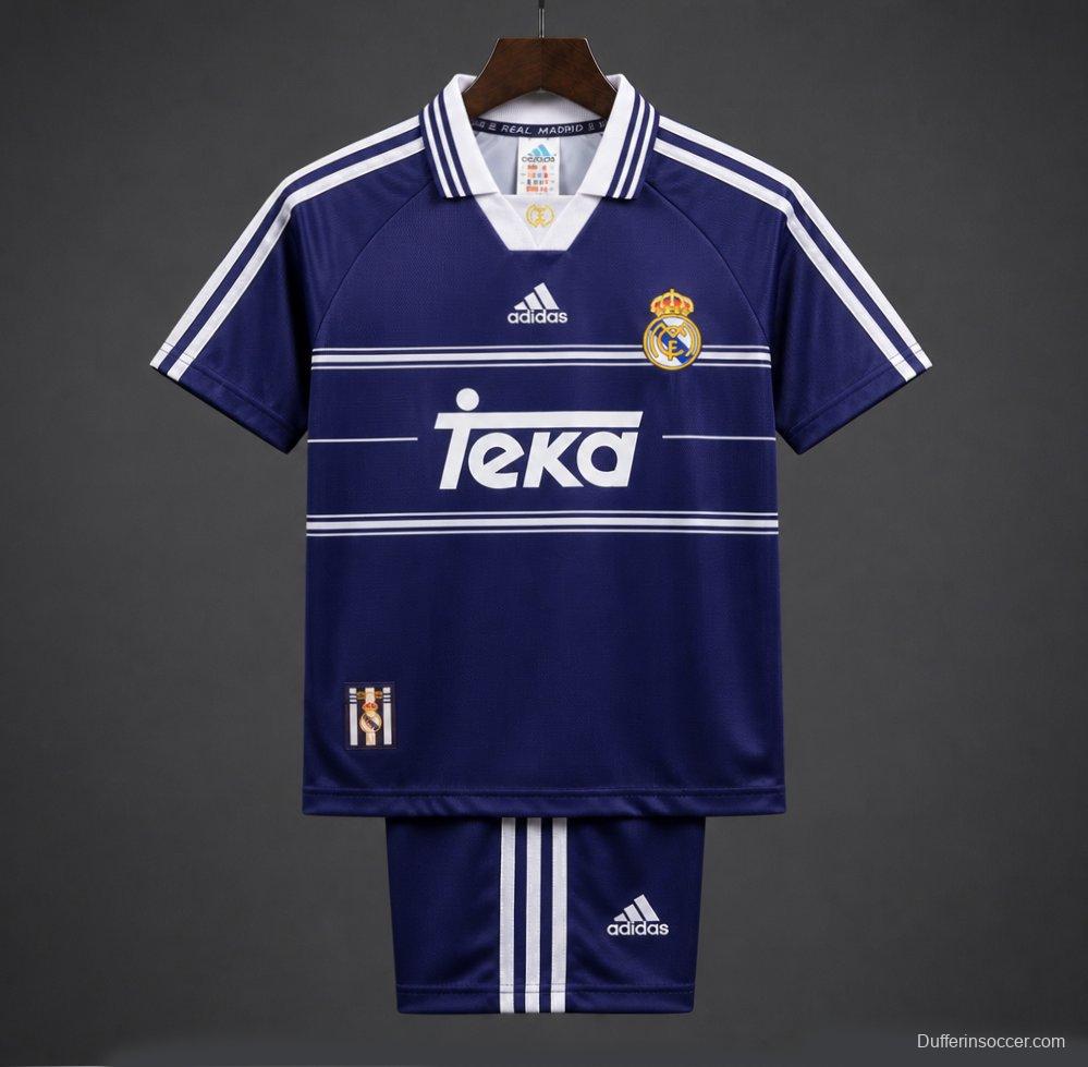 Retro Kids 98/99 Real Madrid Away Navy Jersey