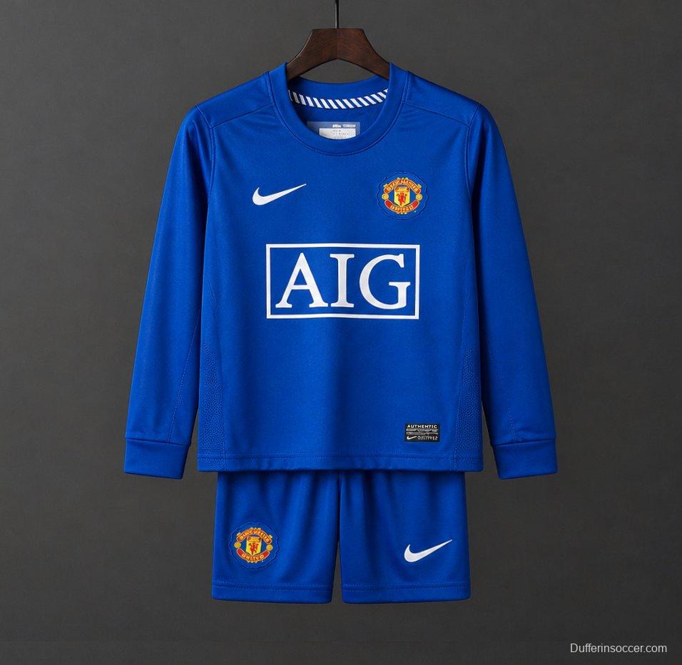 Retro Kids 08/09 Manchester United Long Sleeve Third Jersey