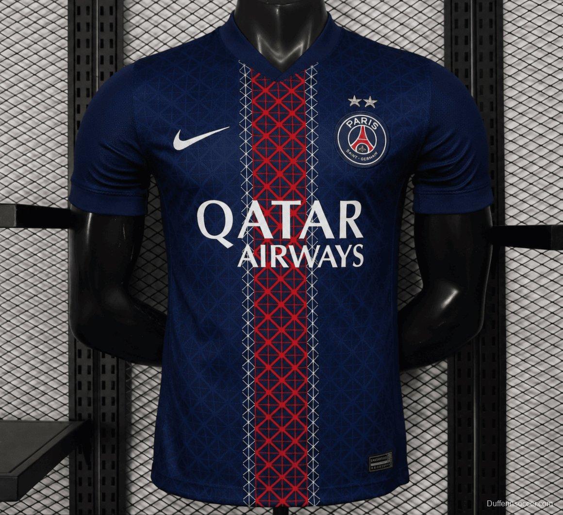 Player Version 2 Star 25/26 PSG Home Jersey With Champions of Europe 2026 Printing