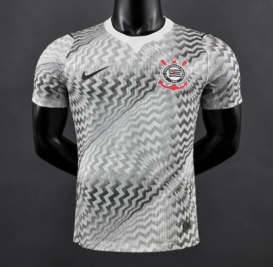 Player Version 26/27 Corinthians Goalkeeper Jersey With Distinctive Black/White Zigzag Pattern