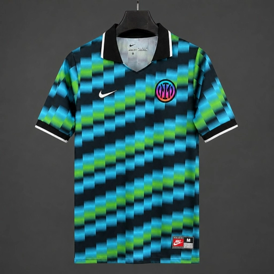 26/27 Inter Milan Special Edition Blue Green Checkered  Polo Jersey