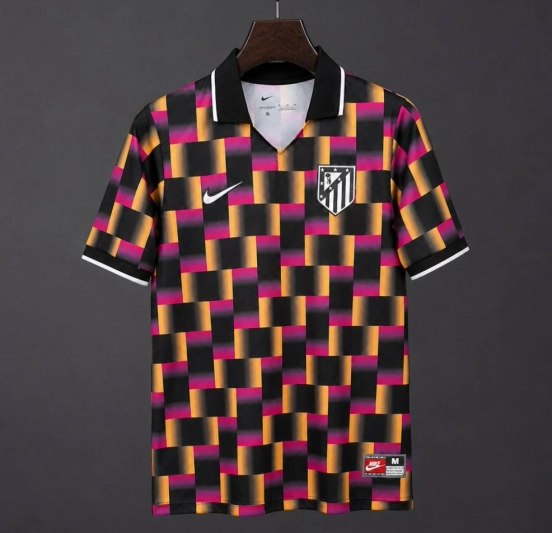 26/27 Atlético Madrid Special Edition Glitch Pattern Polo Jersey