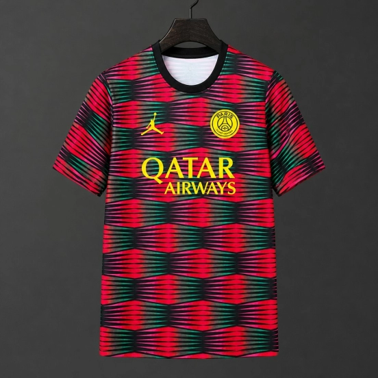 26/27 Paris Saint-Germain x Jordan Pre-Match Red Green Jersey