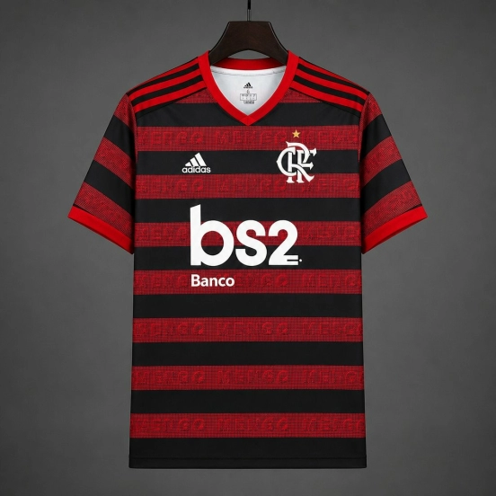 Retro 2019 Flamengo Home Maroon Jersey